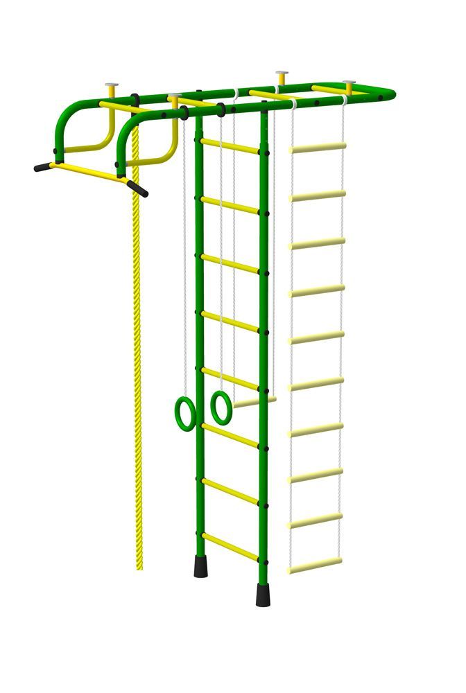 Детская шведская стенка ДСК Пионер сине/жёлтый