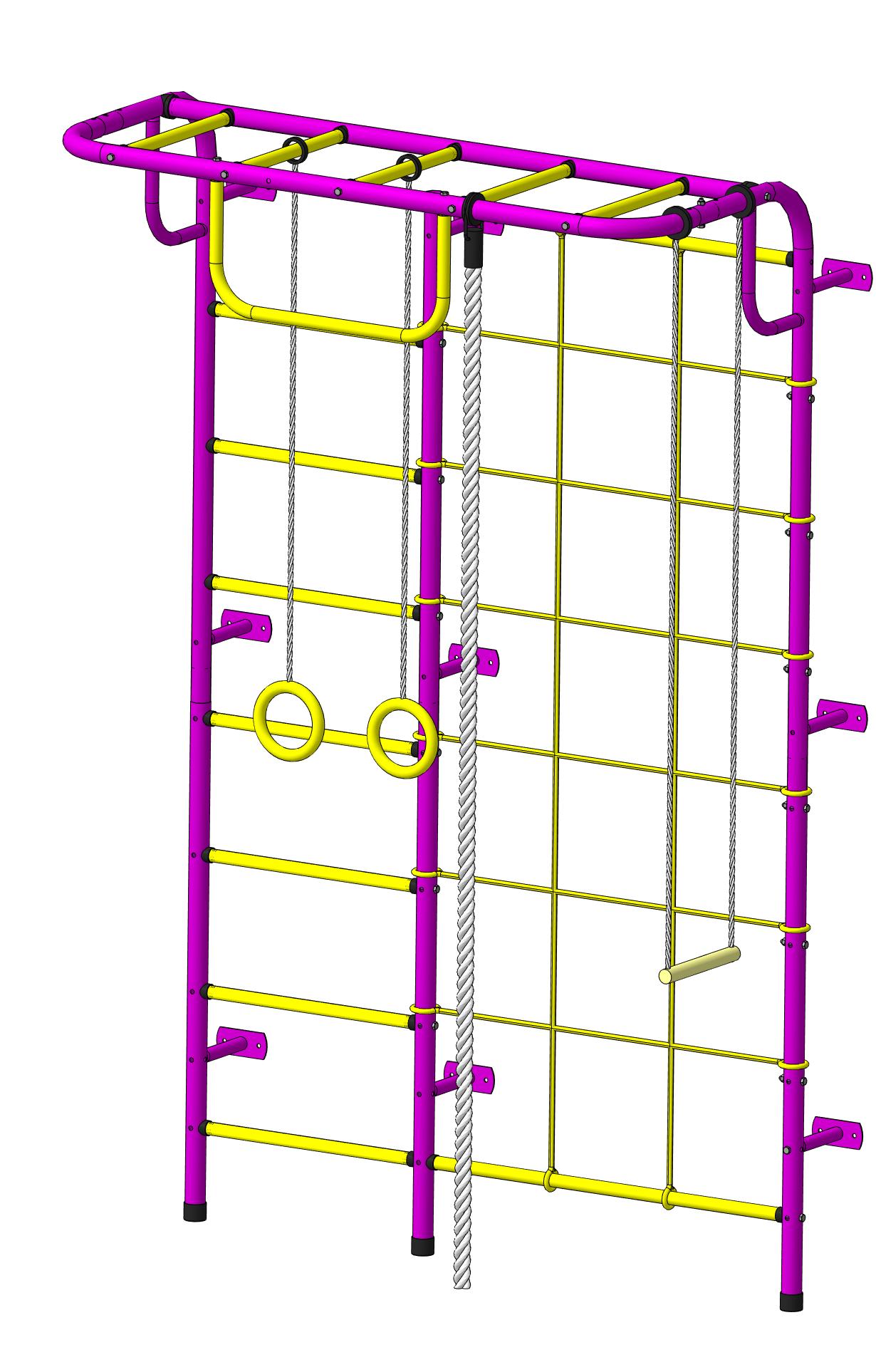 Детский спортивный комплекс Пионер  С104М пурпурно/жёлтый