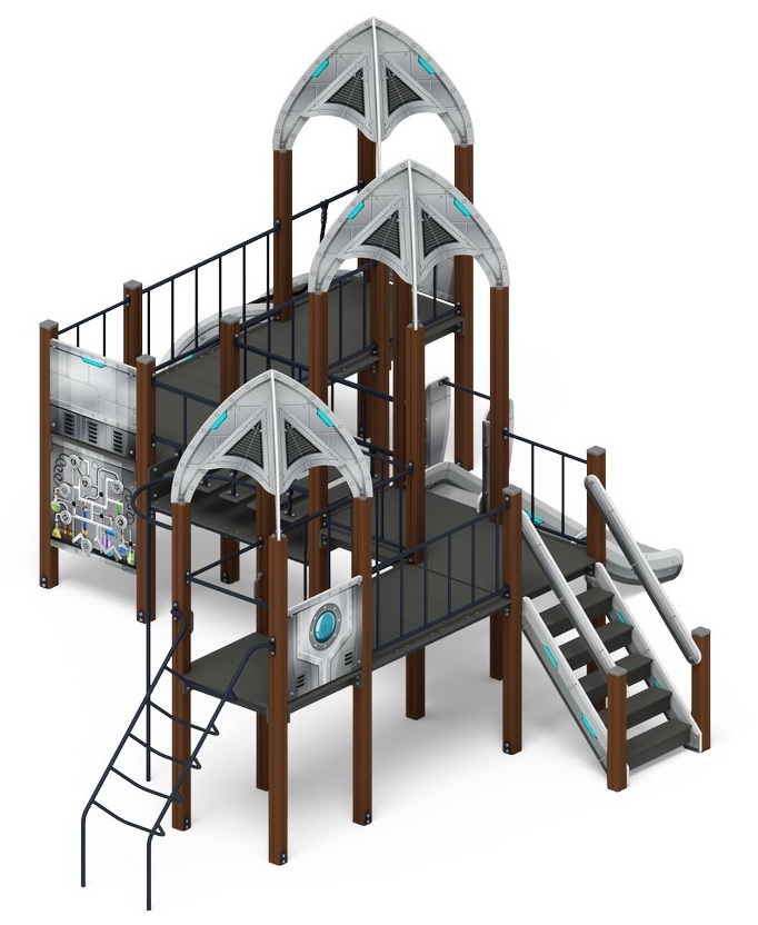 КОСМОПОРТ детский игровой комплекс ДИК 2.14.07-01 (H=1200)