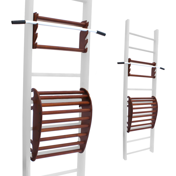 Детский спортивный комплекс Карусель тренажер для осанки №2 (гребёнка + турник) Орех