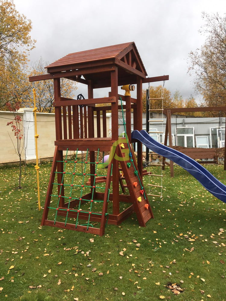 Детская площадка IgraGrad Панда Фани Tower скалодром