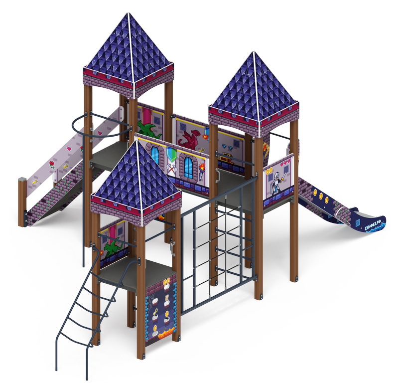 ЗАМОК детский игровой комплекс ДИК 2.18.05-03 (H=1500)