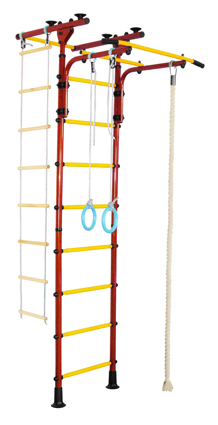 Детский спортивный комплекс ЮНЫЙ АТЛЕТ модель Пол-потолок-Т красно/жёлтый