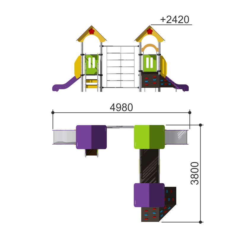 Детская площадка «Romana 104.12.00» коричневый