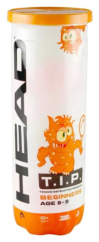 Мяч теннисный HEAD T.I.P Orange, нат. резина, фетр (11.402)