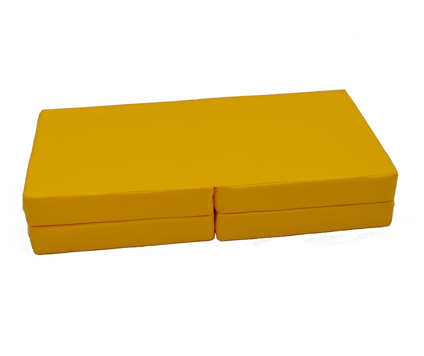 Мат № 11 (100 х 100 х 10) складной 4 сложения жёлтый