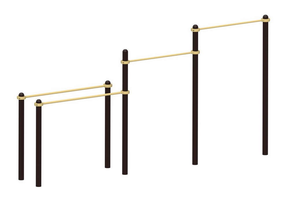 Два турника разноуровневых и брусья YSK104