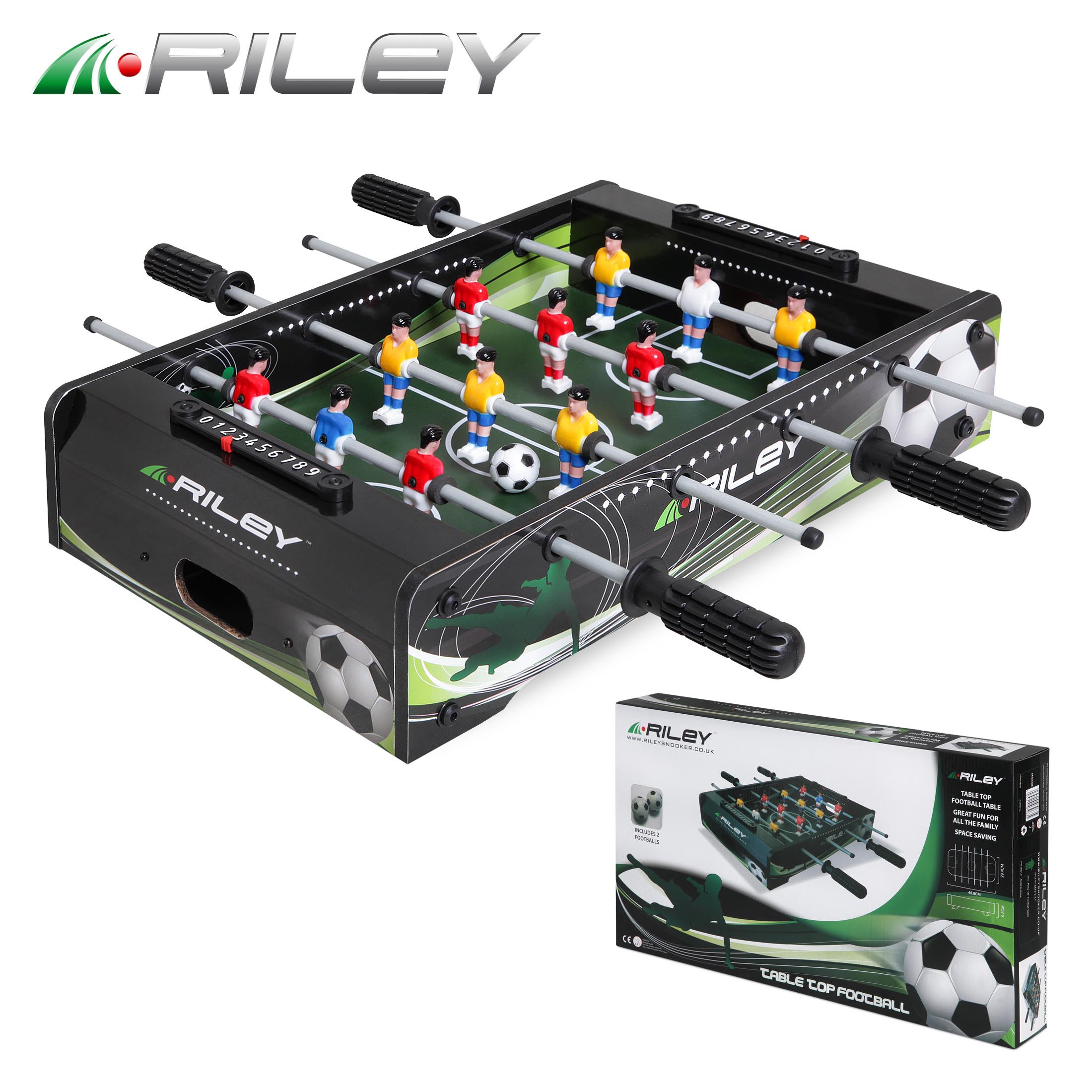 Настольный футбол (кикер) Riley (46х30х10 см, черный)