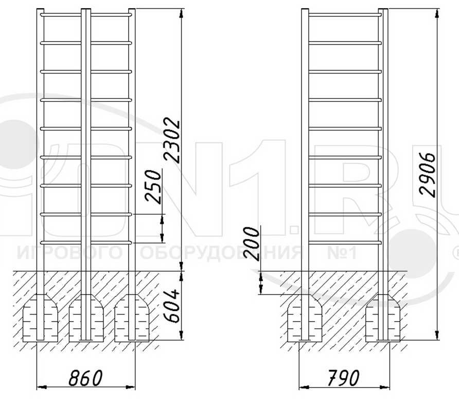 Шведская стенка ZION Призма (СЭ012)
