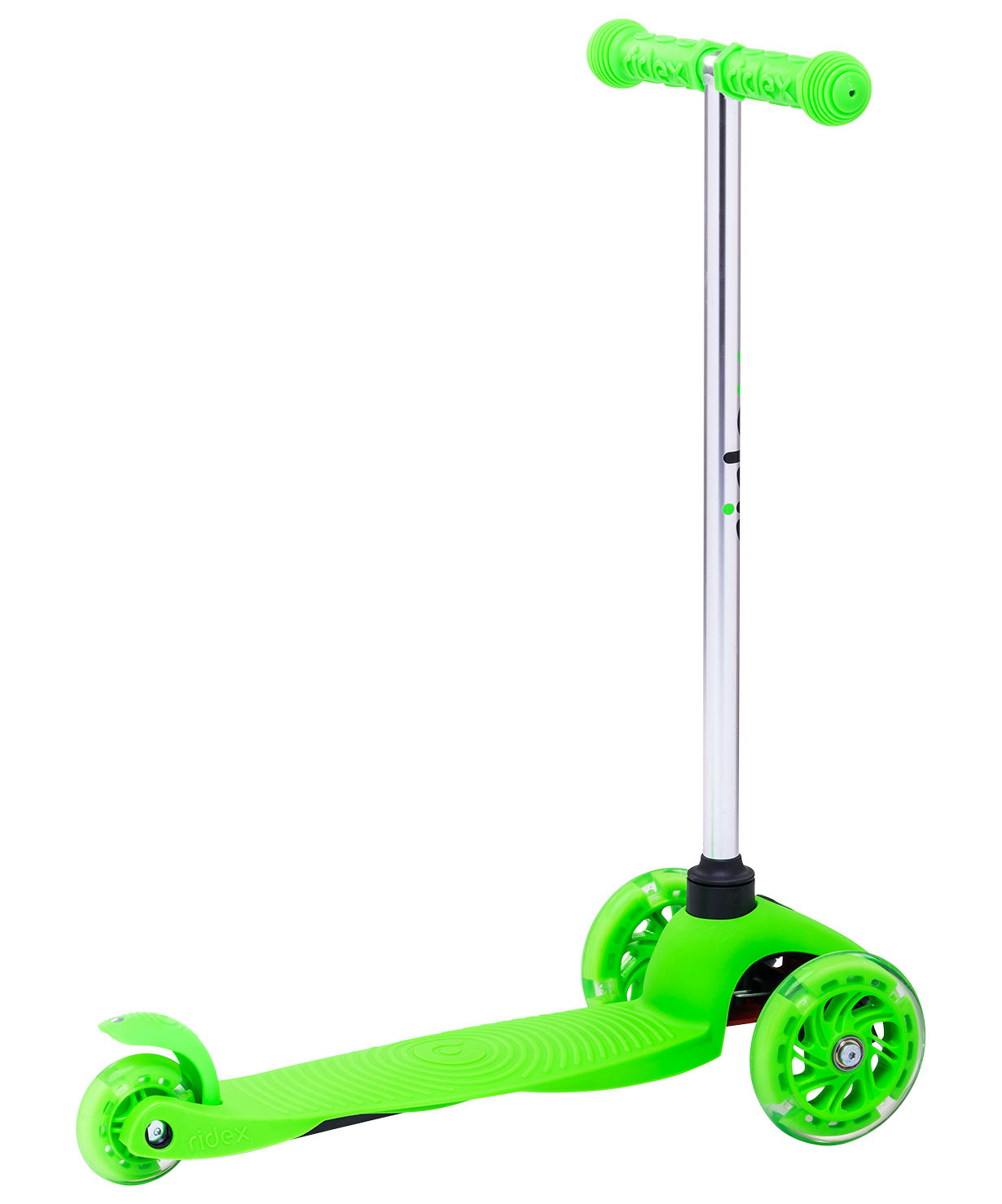 Самокат 3-колесный Zippy 3D, 120/80 мм, зеленый