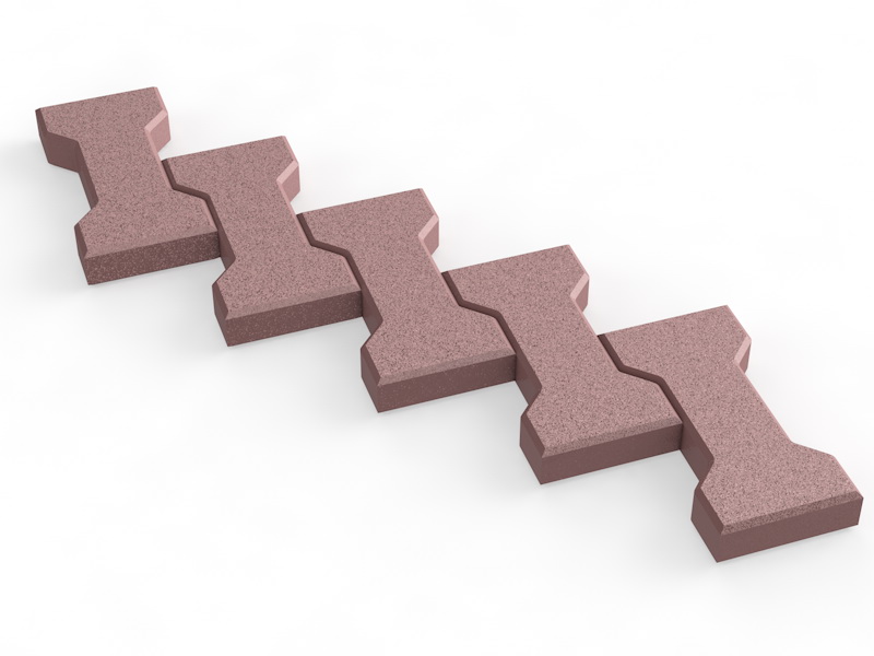 Брусчатка резиновая «Катушка», толщ. 40 мм (8.112)