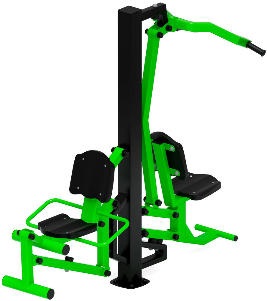 Тренажер уличный ВЕРХНЯЯ ТЯГА + ФЛЕКС (зеленый) СТ 021-12.П