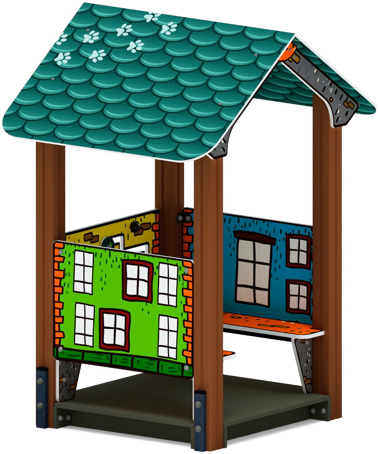 ДОМИК МАЛЫЙ 4 (Город) для детской площадки МФ 10.01.04-01