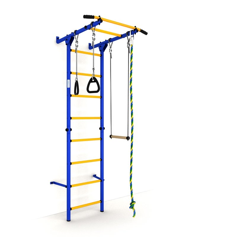 Детский спортивный комплекс ДСКМ "Карусель S1" ЭКОНОМ (ДСКМ-2С-8.00.Г3.490.01-13) сине/жёлтый