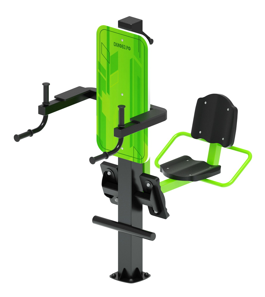 Тренажер уличный ХИПС + МАЯТНИК (зеленый) СТ 023-12