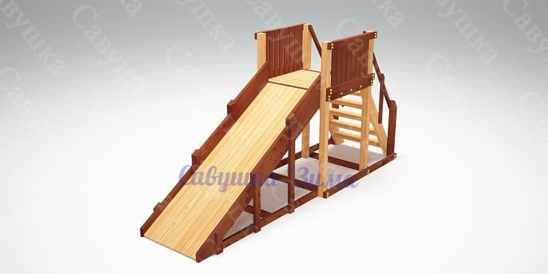 Зимняя деревянная игровая горка Савушка "Зима" - 2