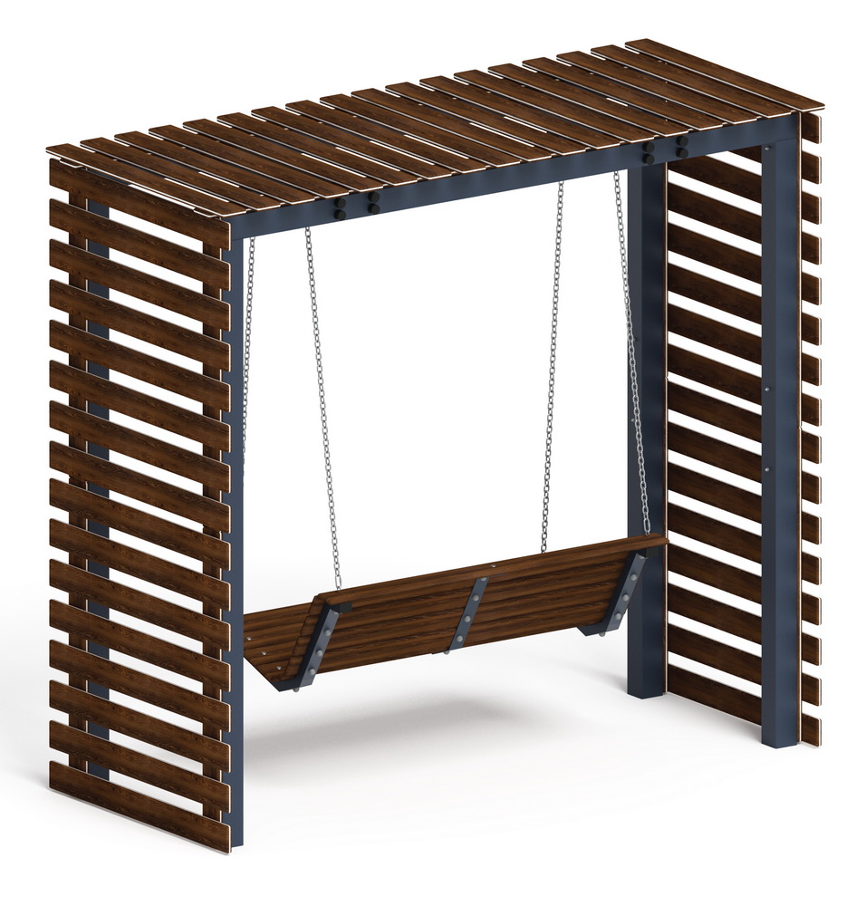 Пергола беседка с качелями МФ 78.05.01-01 /без поликарбоната/