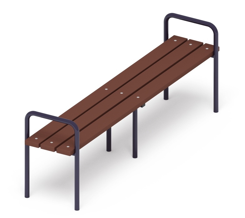 СКАМЬЯ С ПОРУЧНЕМ для детской площадки МФ 42.01.07
