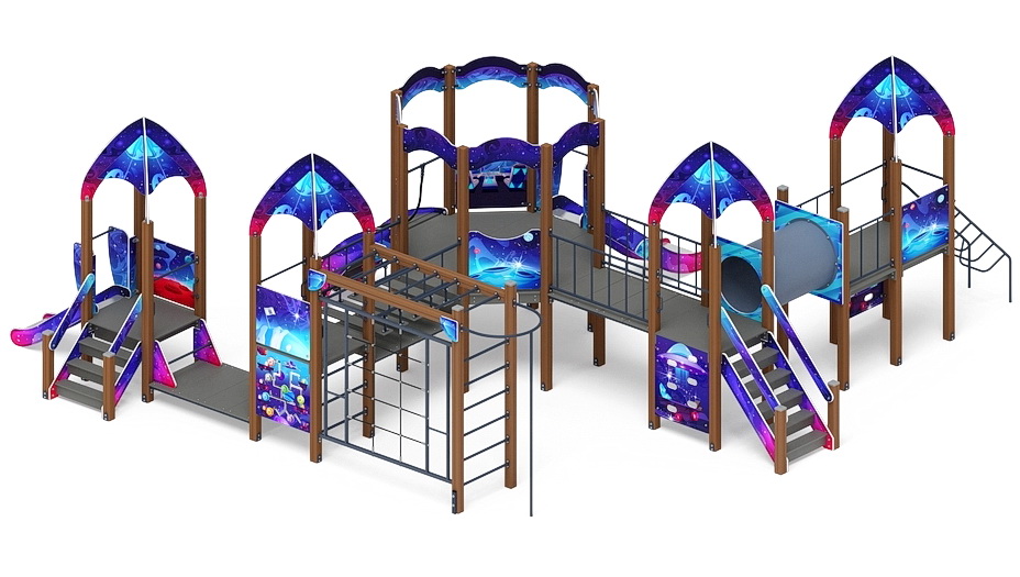 КОСМОПОРТ детский игровой комплекс ДИК 2.14.03-02 (H=750, H=1200)