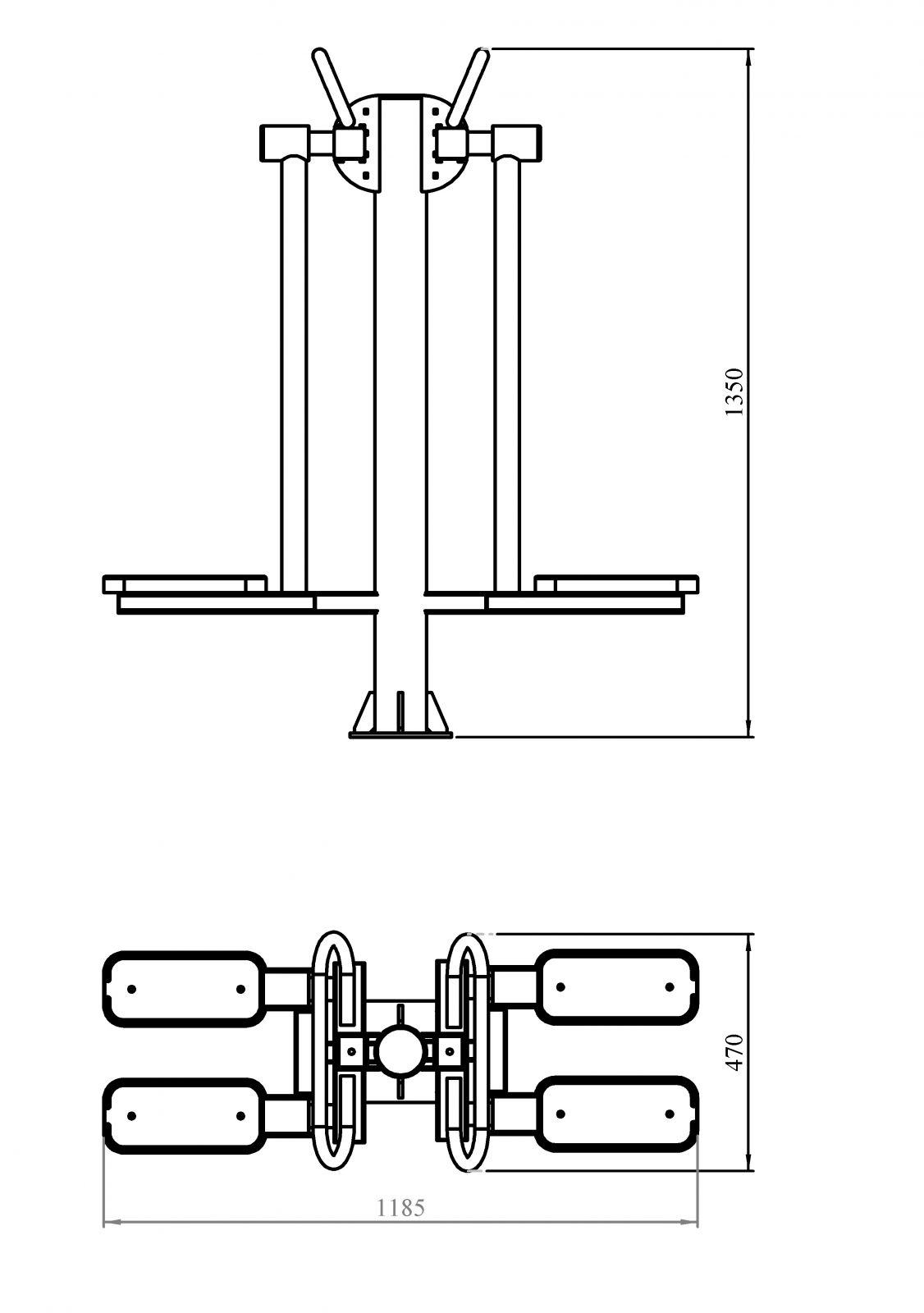 Тренажер для улицы Хипс двойной Air Gym YT83