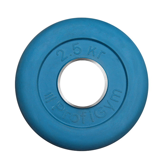Диск обрезиненный "ProfiGym" d 51 мм синий 2,5 кг