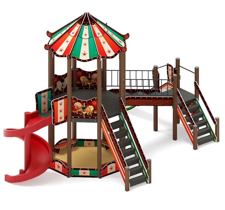 КАРНАВАЛ детский игровой комплекс ДИК 2.22.02-01 (H=2000, H=1200)