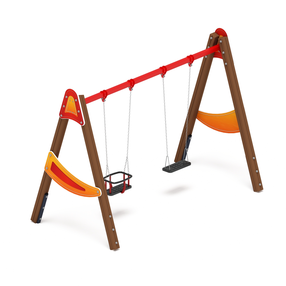 Качели Д2 двойные (Счастливое детство) ИО 12.Д.03.04.01-П