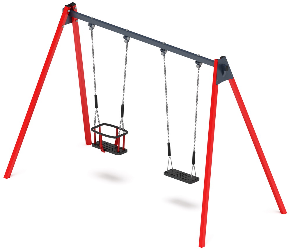 Качели М2 металл ИО 12.М.03.04.03-01 (красный)