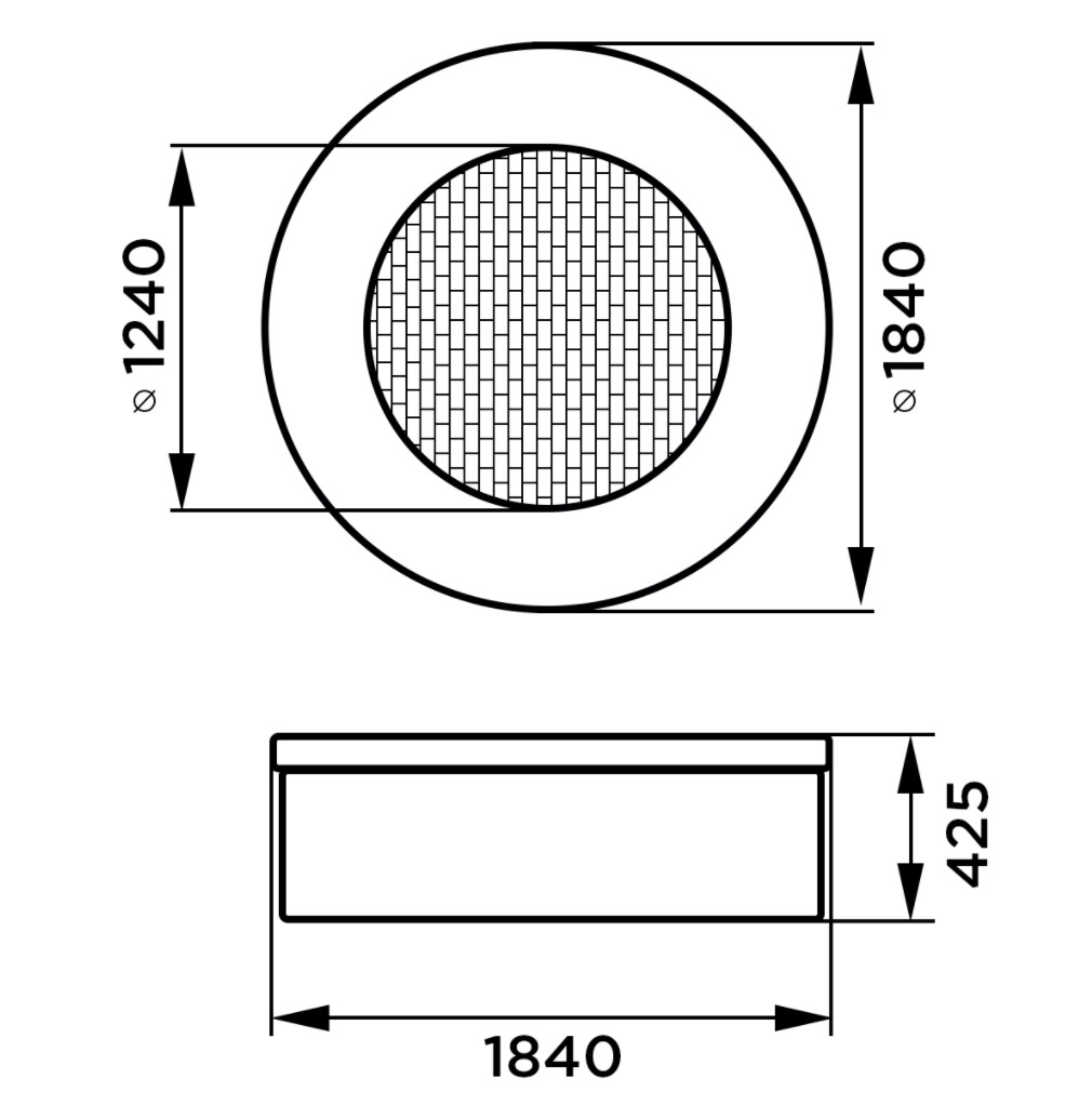 Батут встраиваемый Круг 190 Romana