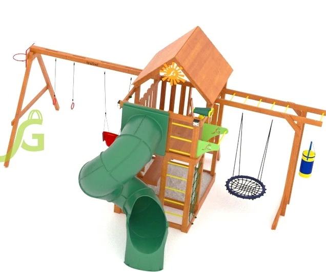 Детская площадка IgraGrad Крафт Pro 4 с трубой