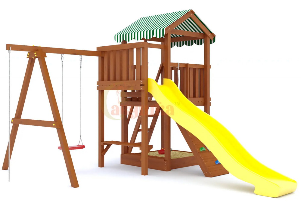 Детская площадка Савушка Мастер 1 Plus (Махагон) (горка 3 метра)