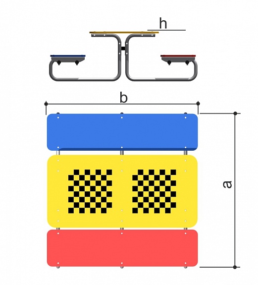 Стол со скамьями детский с рисунком «Шахматы» Romana 302.13.00-01