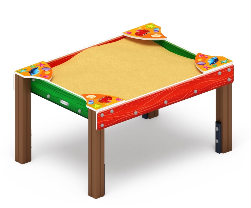 Песочница СОЛНЫШКО ЗАБОТА (Ракушки) ДОВ 50.01.01-01 (Н-800)