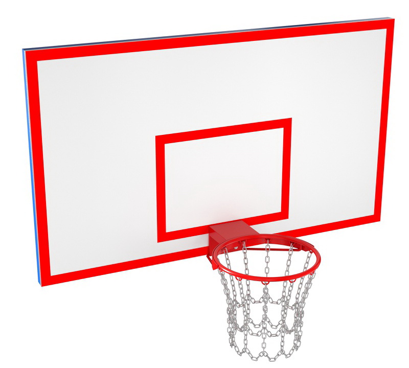 Игровой щит из фанеры на металлическом каркасе с кольцом (на выбор)