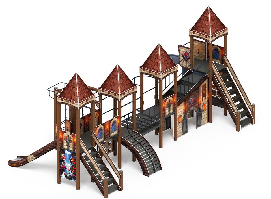 ЗАМОК детский игровой комплекс ДИК 2.18.10-02 (H=1500, H=2000)