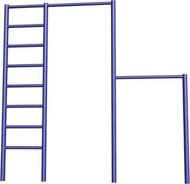 Детская площадка ЛЕСТНИЦА-ТУРНИК 2-уровневый