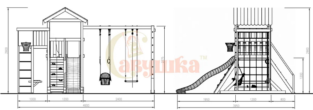 Детская площадка Савушка Мастер 4 (Махагон) 4 сезона