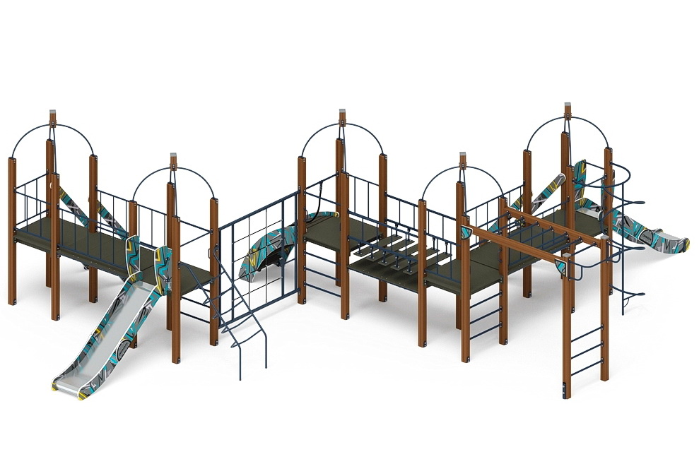 НАВИНА (Техно-голубой) детский игровой комплекс ДИК 2.09.08-01 (Н=1200)