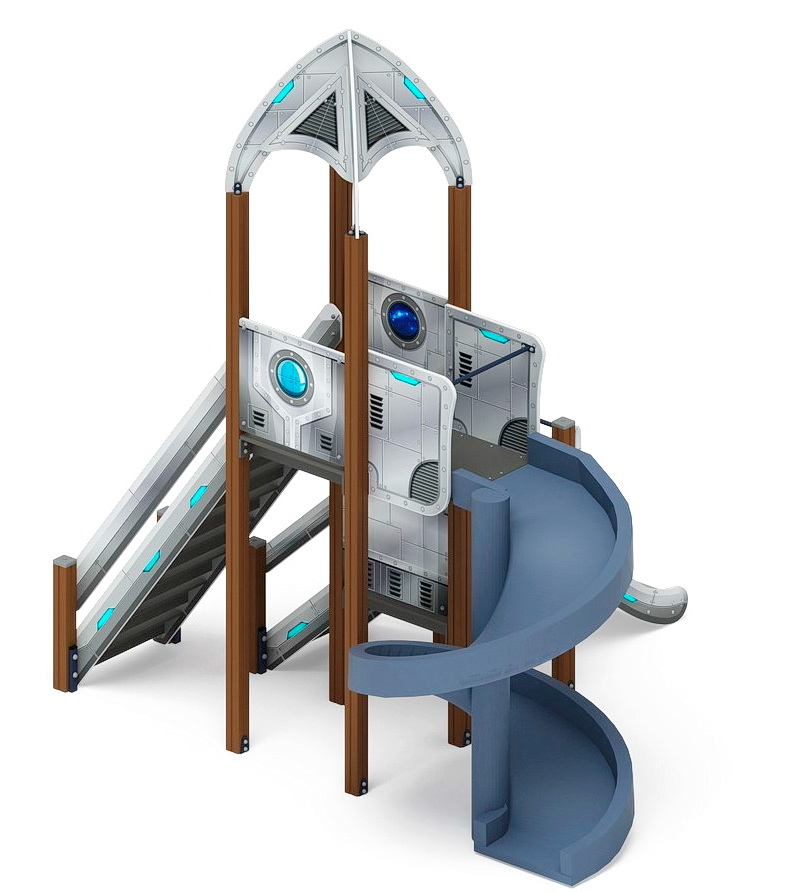 КОСМОПОРТ детский игровой комплекс ДИК 2.14.04-01 (H=750, H=2000)