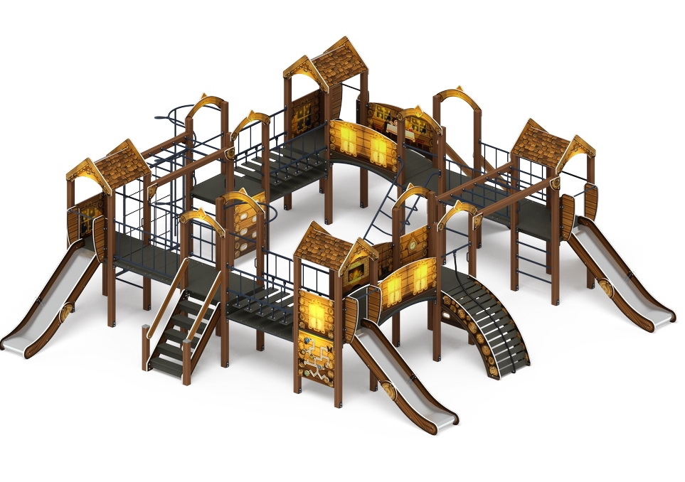 ОСТРОВ ДЕТСТВА (Эко) детский игровой комплекс ДИК 2.01.8.01-02 (Н=1200)