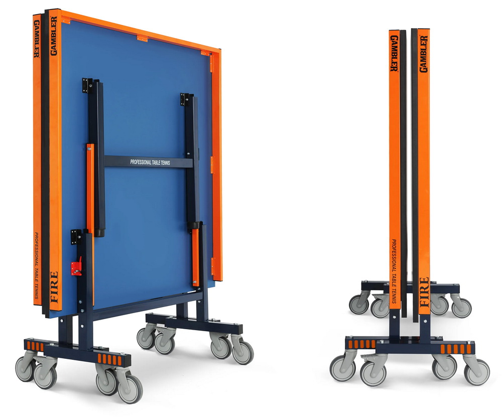 Стол теннисный GAMBLER Fire Синий (без сетки)