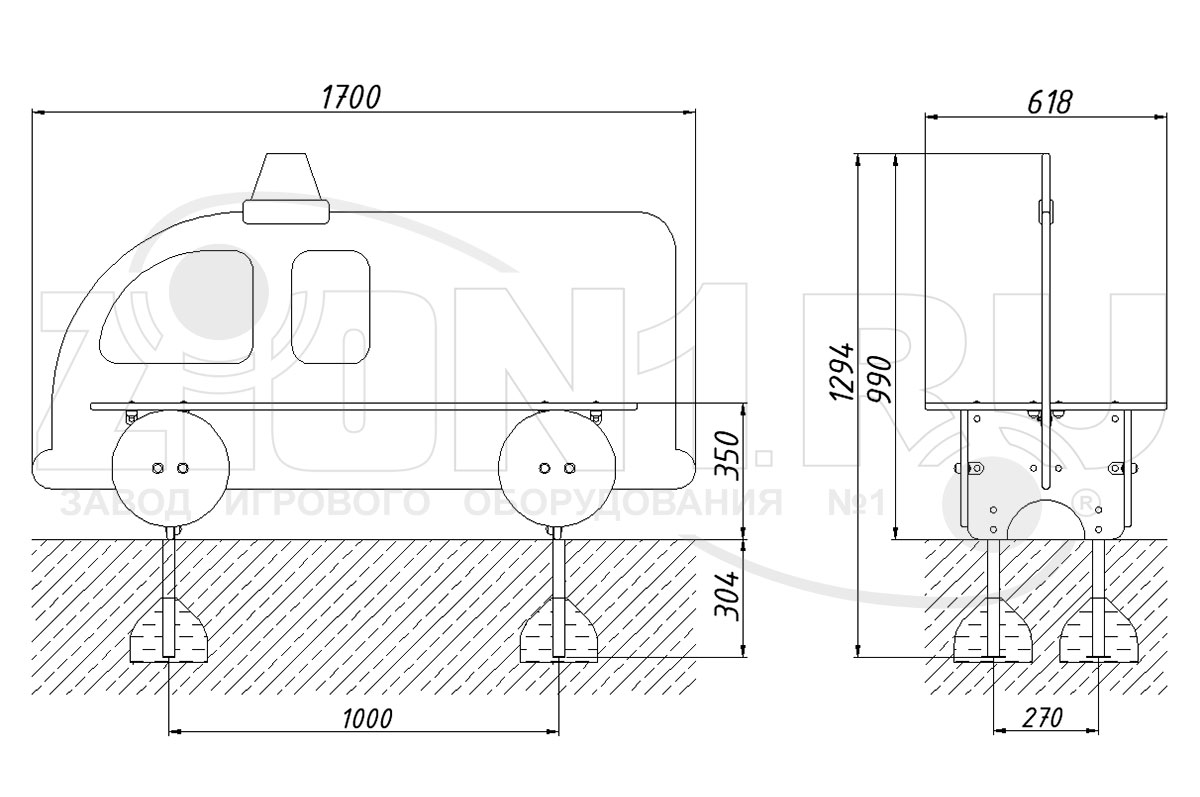 Скамейка детская ZION Скорая помощь У1 (СП222)