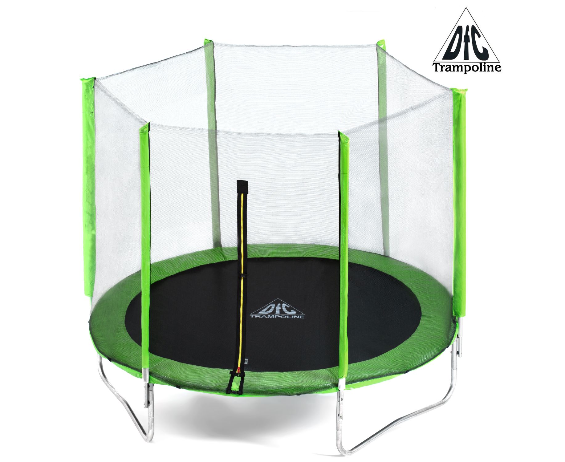 Батут DFC Trampoline Fitness с сеткой 14ft (426 см) зеленый