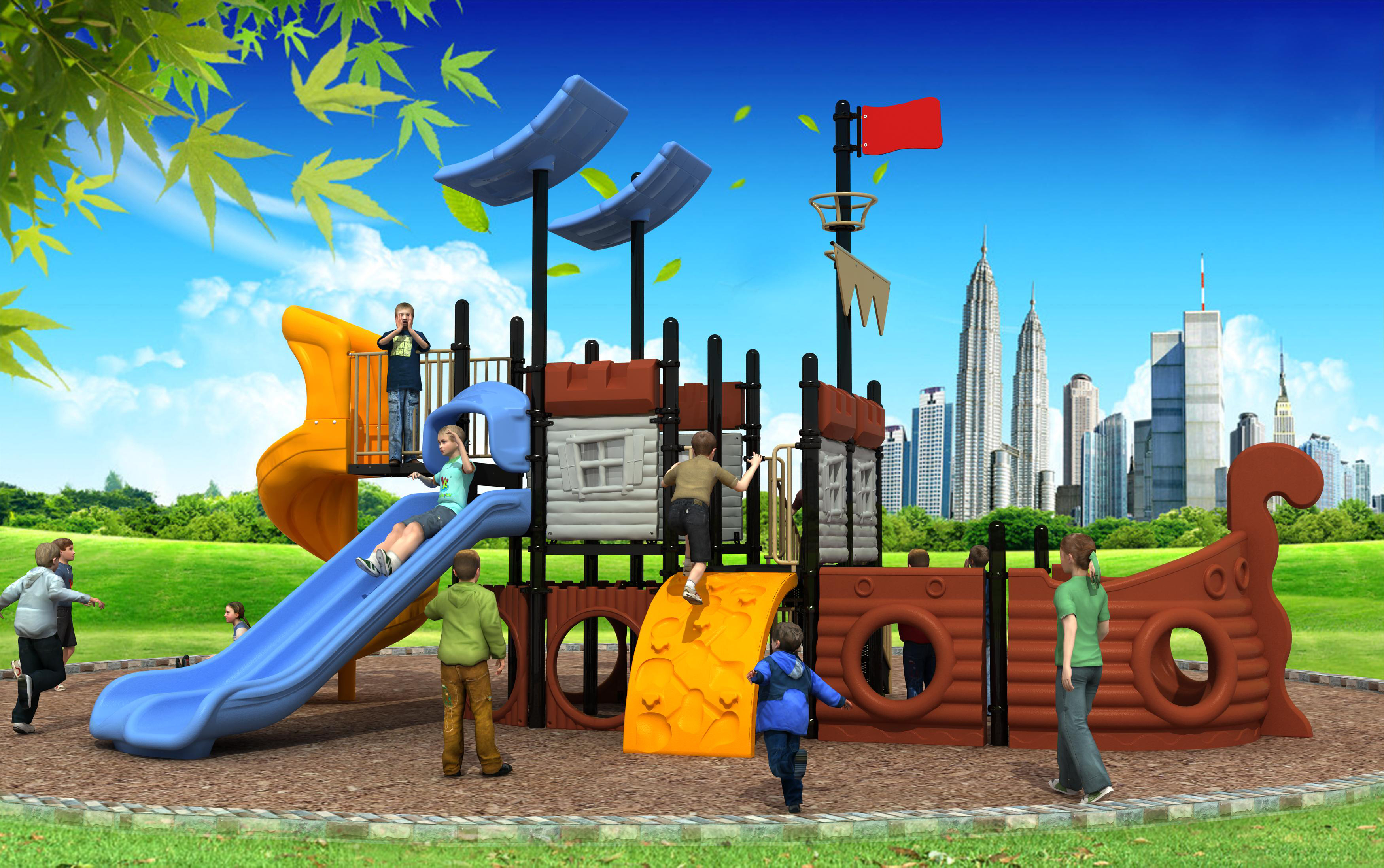 Детская игровая площадка Air-Gym Play Капитан Немо WD-CS006, серия Пираты