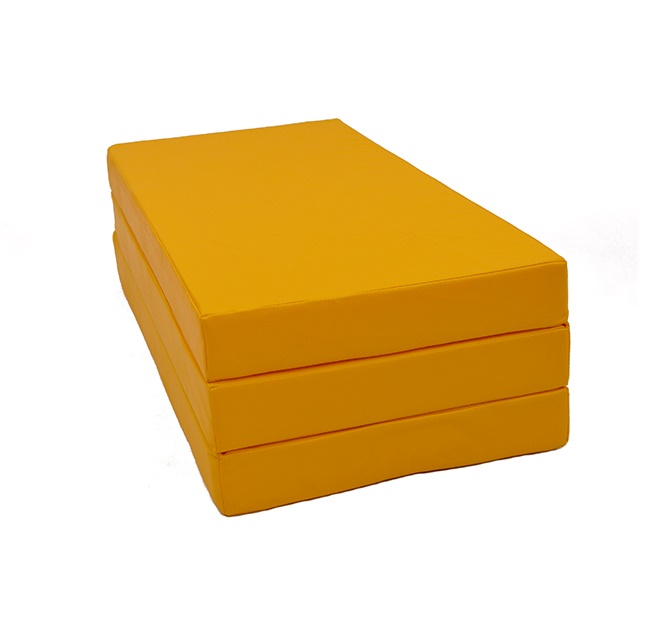 Мат № 4 (100 х 150 х 10) складной жёлтый