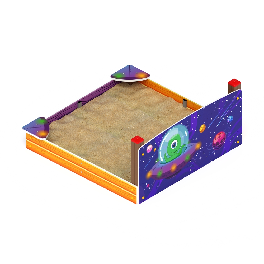 КОСМОПОРТ песочница средняя с ограждением ИО 5.14.01-01