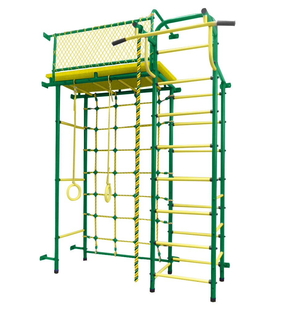 Спортивно-игровой комплекс Пионер 10СМ зелёно/жёлтый