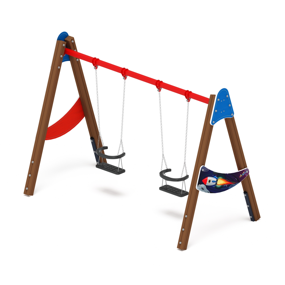 КОСМОПОРТ качели Д2 двойные ИО 12.Д.01.01.02-П