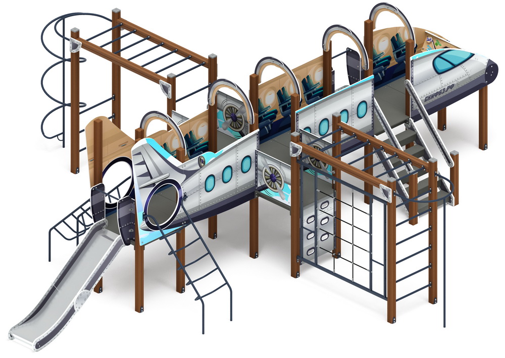 АЭРОПЛАН детский игровой комплекс ДИК 2.03.4.04-01 (H=1200)