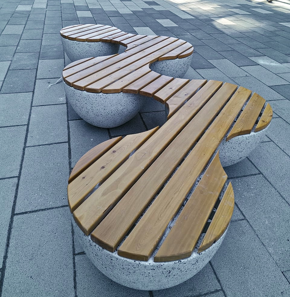 Скамья бетонная ПЯТЬ СФЕР С-65